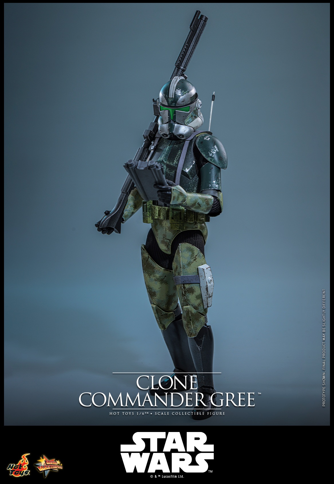 Pre-Order Hot Toys Star Wars Revenge of the Sith Clone Commander Gree Sixth Scale Figure MMS877